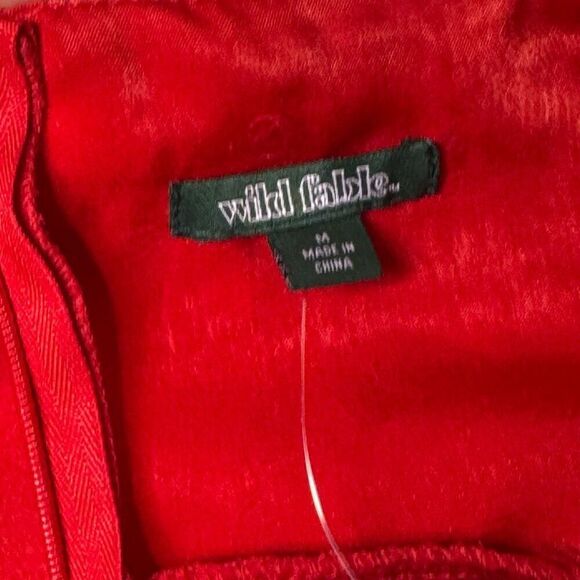 Wild Fable NWT red rosette mini babydoll holiday dress size M - Picture 12 of 14